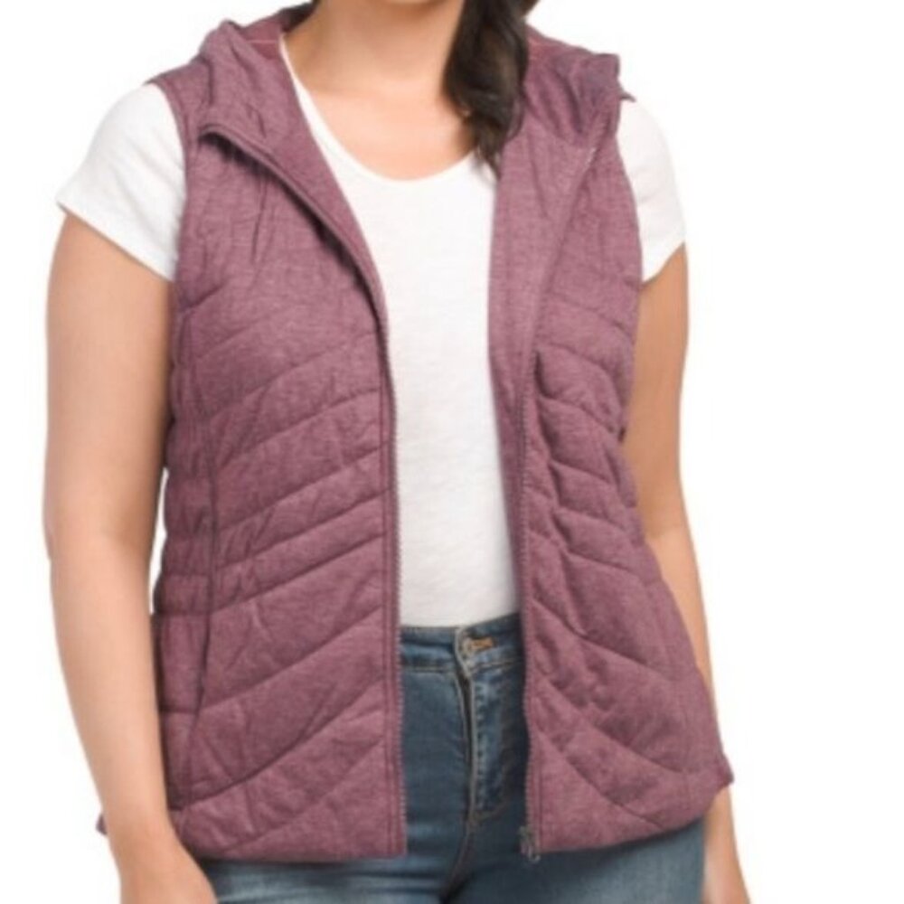 NEW Bagatelle Collection, 0X Quilted, Water Resistant Cold Weather Vest, Purple